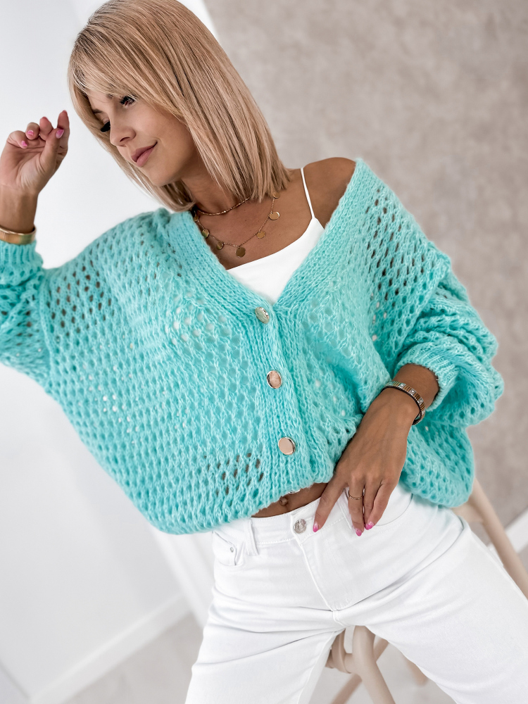 PULLOVER FJOLNA MINTFARBENER