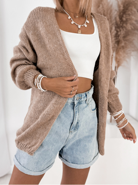 CARDIGAN ANTILA BEJ INCHIS