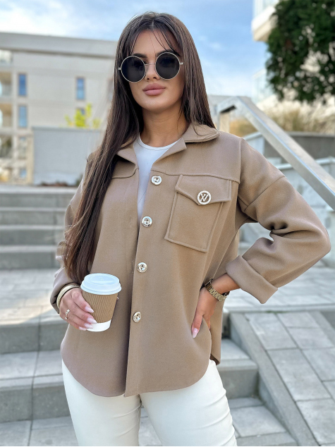 VESTE TECLA BEIGE FONCÉ