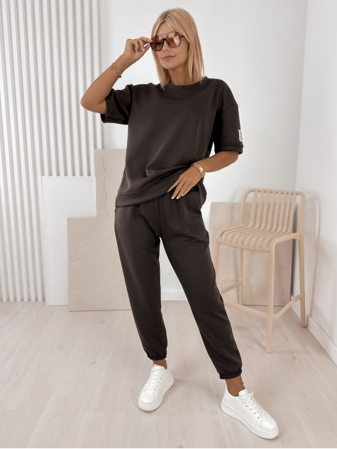 SET DRESS FOSCA BROWN