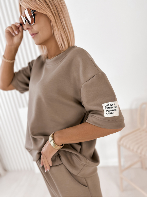 SZETT FOSCA DRESS SÖTÉTBÉZS