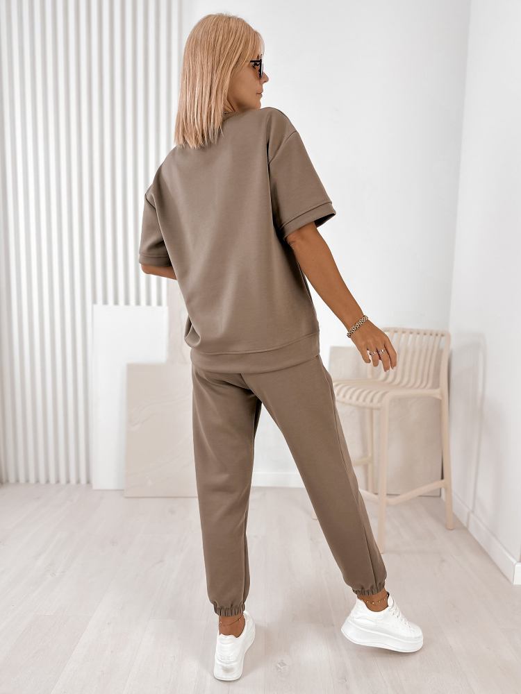 SET DRESS FOSCA DARK BEIGE