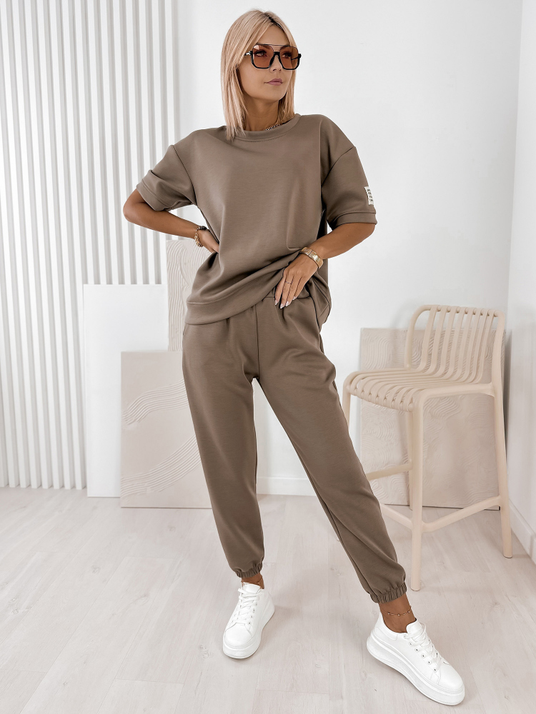SET DRESS FOSCA DARK BEIGE
