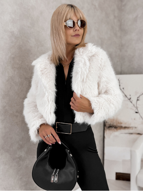JACKE OTARIA FUR ECRU