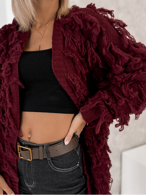 STRICKJACKE RAVISSE BORDEAUX