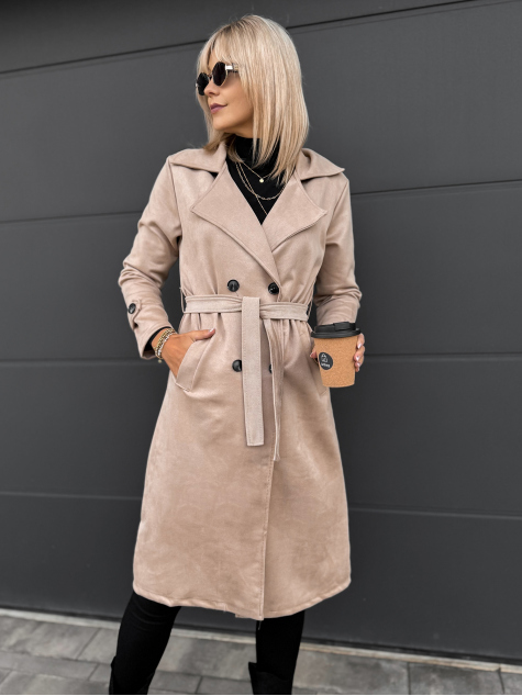 MANTEAU AKRAM BEIGE FONCÉ