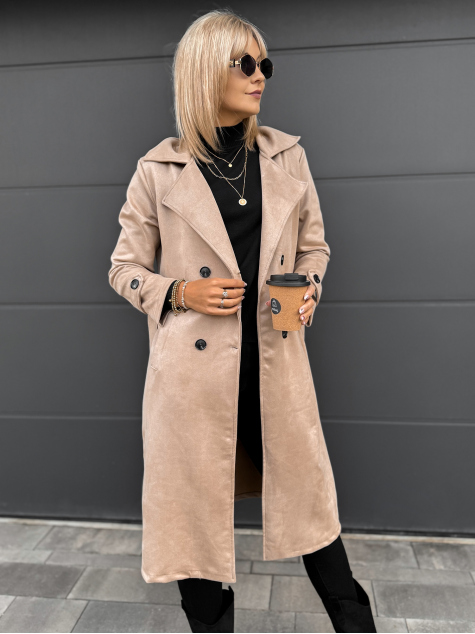 MANTEAU AKRAM BEIGE FONCÉ