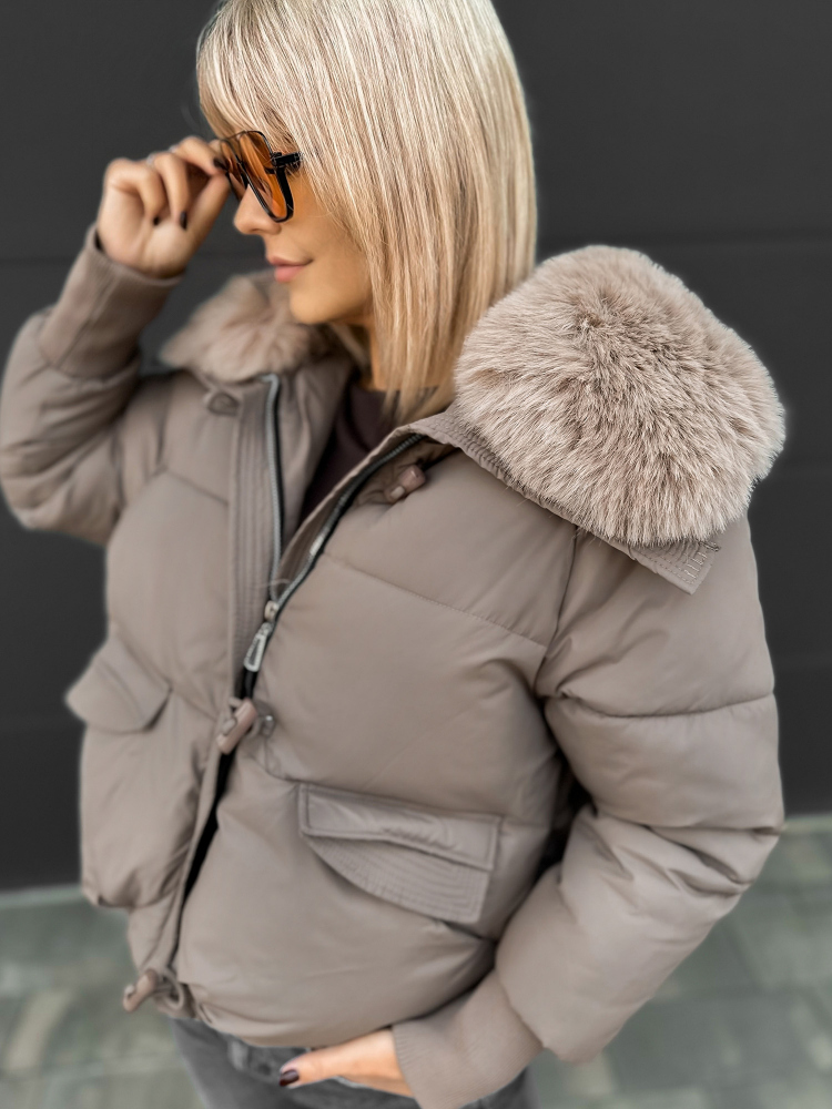 VESTE AURORA BEIGE FONCÉ