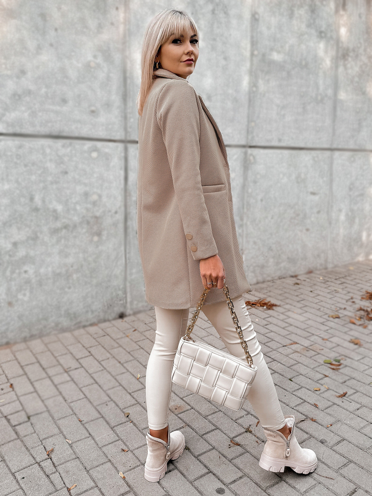 MANTEAU LOULE BRUN CLAIR