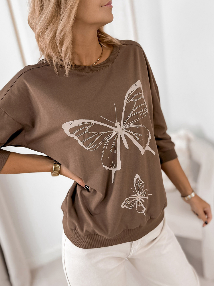 BLUSE FIGARO BRAUNE