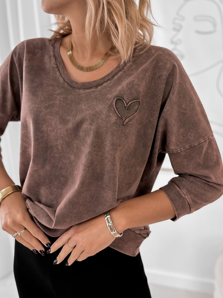 BLUSE RIMINI BRAUNE
