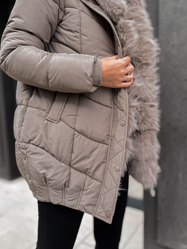 VESTE JORUND BEIGE FONCÉ