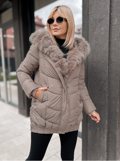 VESTE JORUND BEIGE FONCÉ