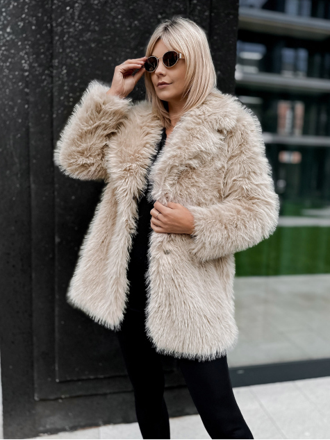 COAT ERMINE FUTURE BEIGE