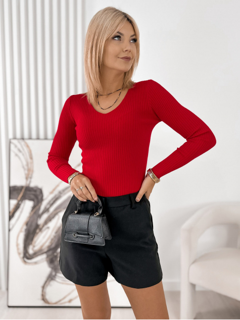 PULOVER PERLA ROSU