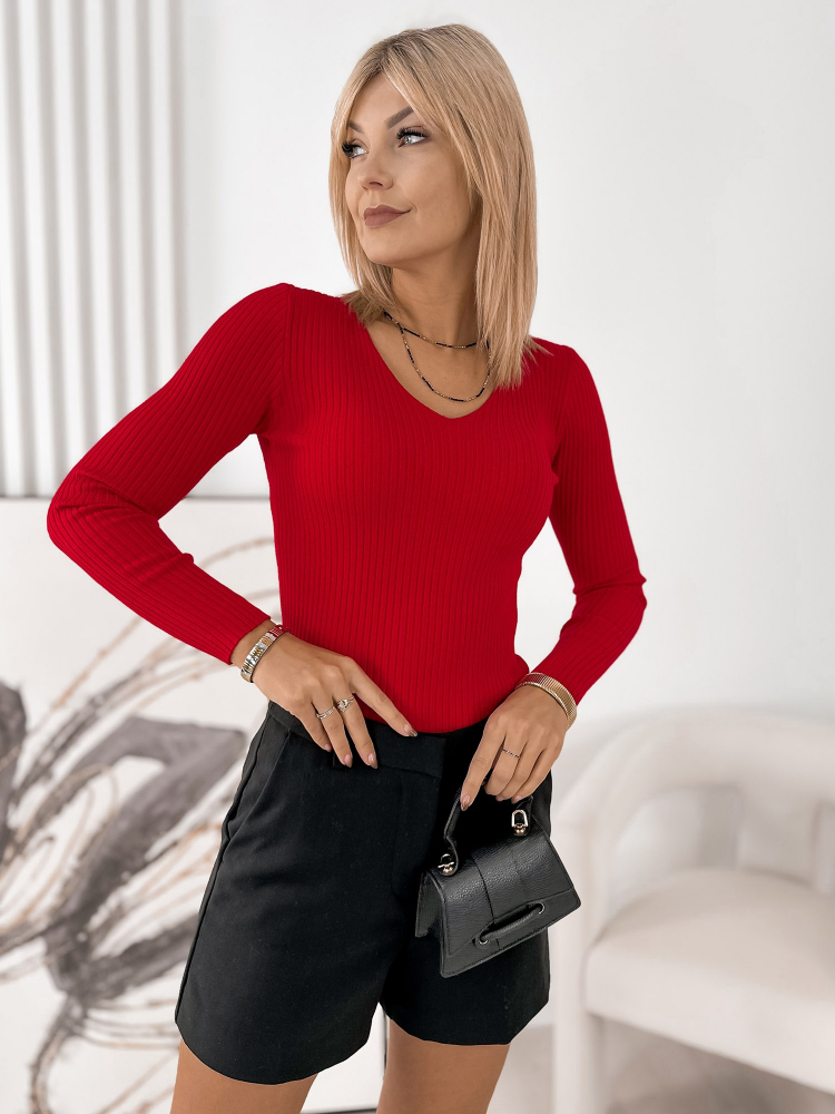 PULOVER PERLA ROSU