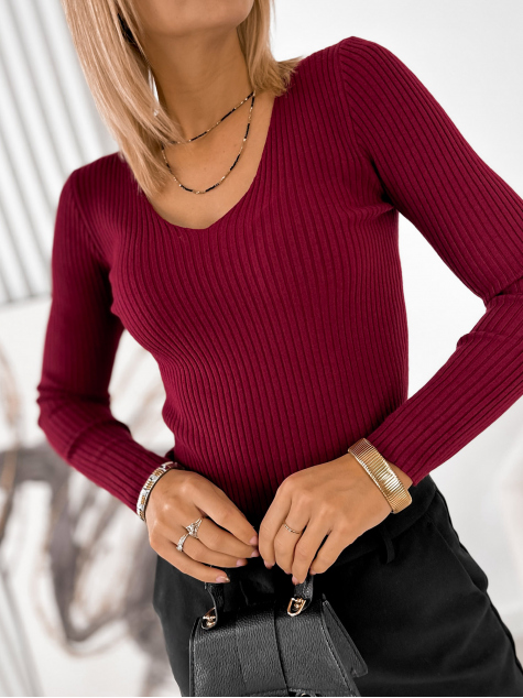 SWEATER PERLA BORDEAUX