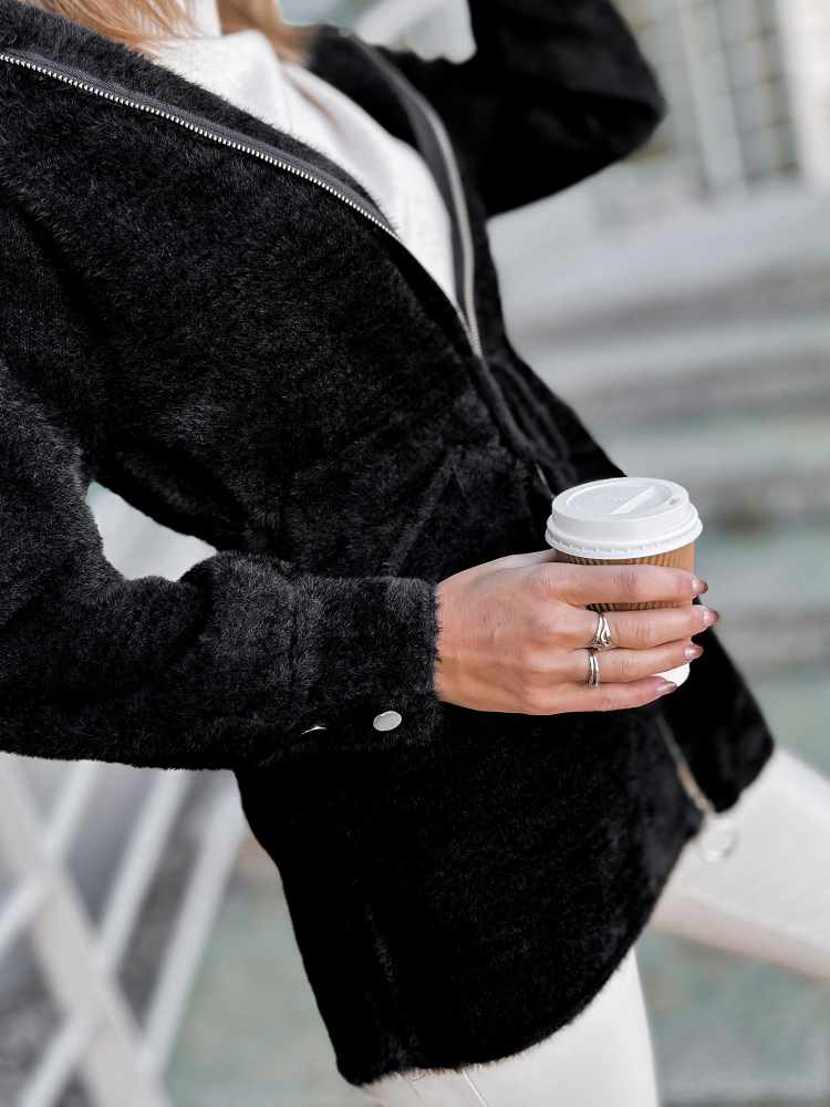 MANTEAU ALPAKA ORRIS NOIR