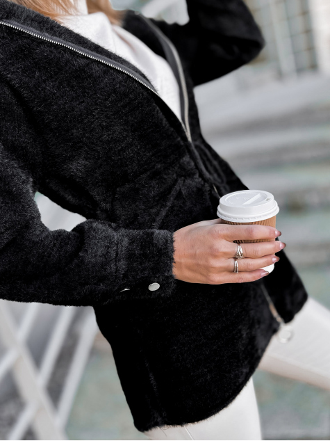 COAT ALPAKA ORRIS BLACK