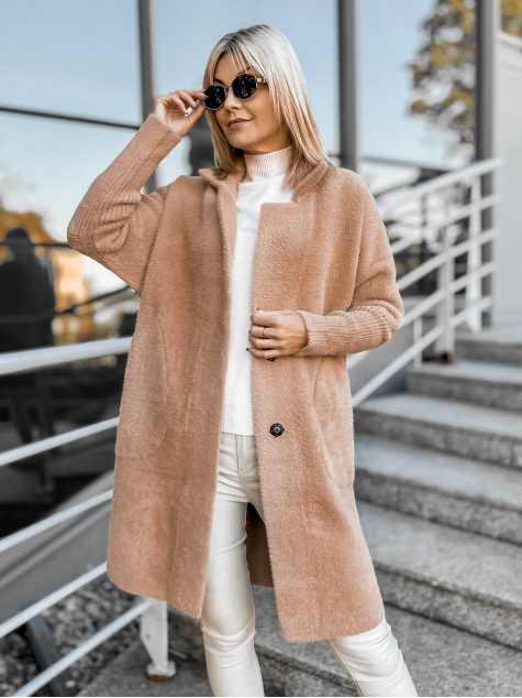 MANTEL ALPAKA REIL KARAMELLFARBENER