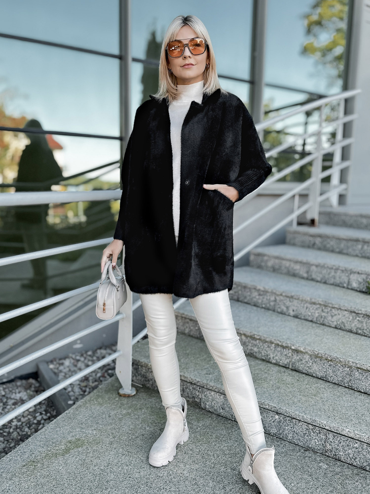 MANTEAU ALPAKA OREO NOIR