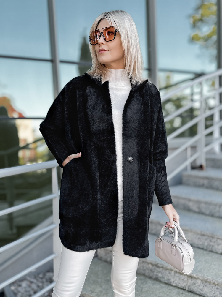 MANTEAU ALPAKA OREO NOIR