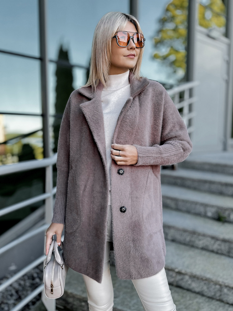 MANTEAU ALPAGA OREO VIOLET FONCÉ