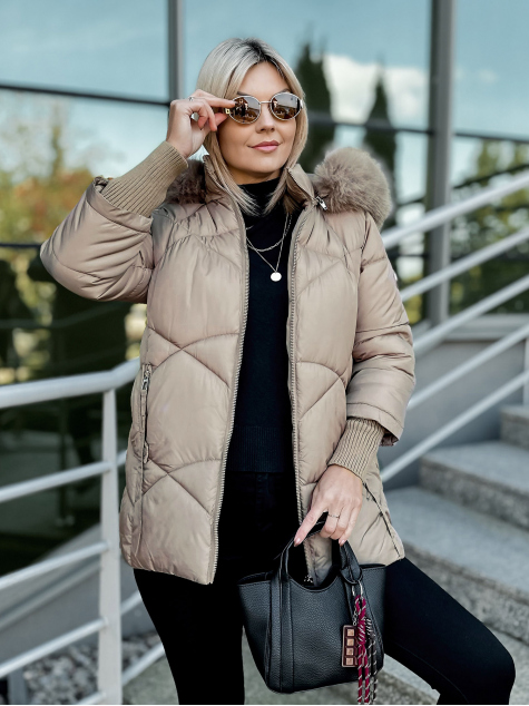 VESTE COEN BEIGE FONCÉ