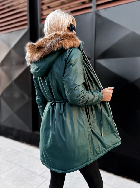 JACKET TWO-SIDED GREEN SUELIABLACK