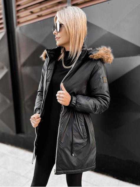 JACKET DOUBLE-SIDED SUELIA BLACKBLACK