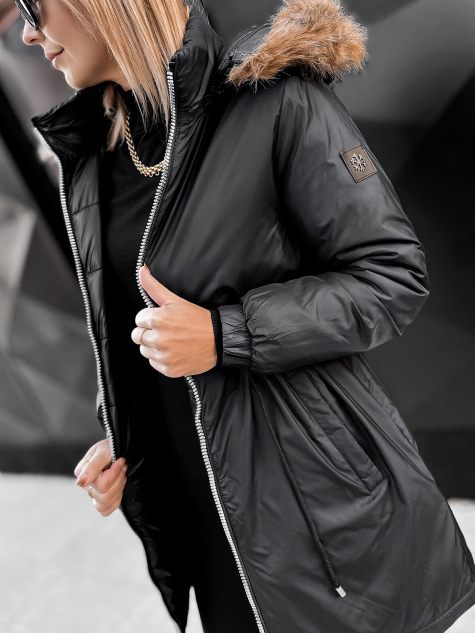 JACKET DOUBLE-SIDED SUELIA BLACKBLACK