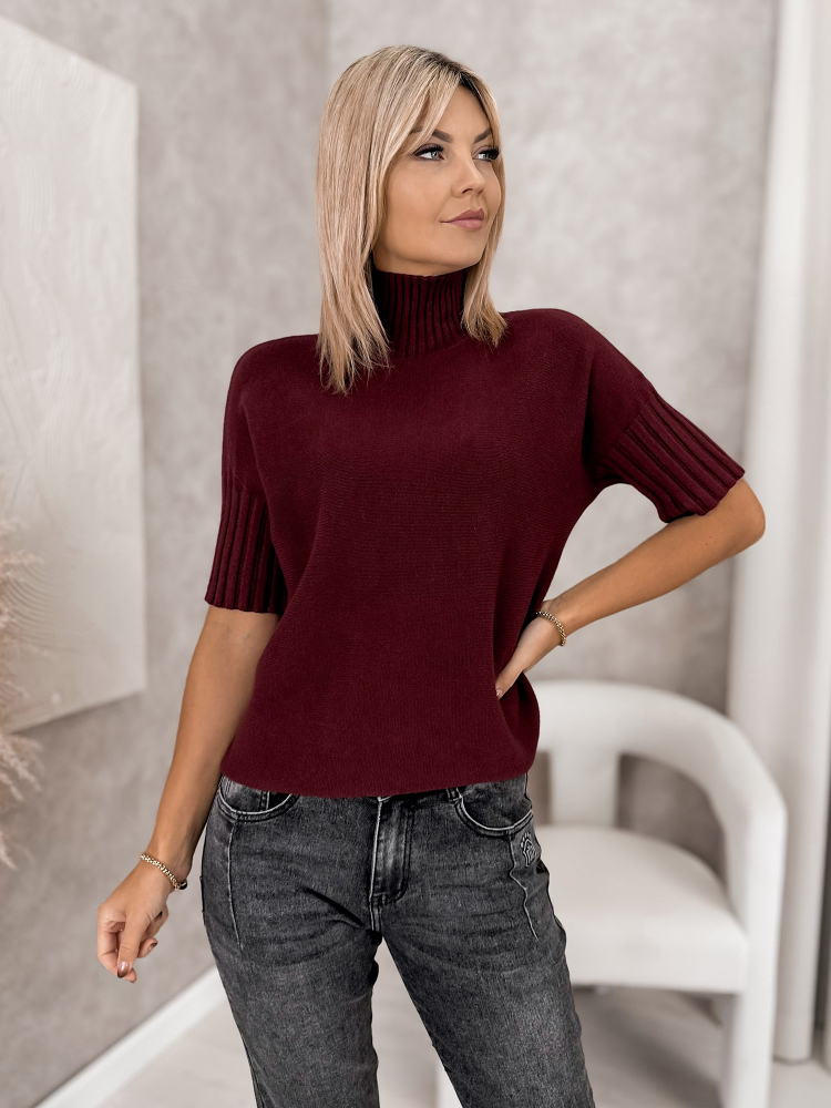 PULLOVER RAFFE BORDEAUX