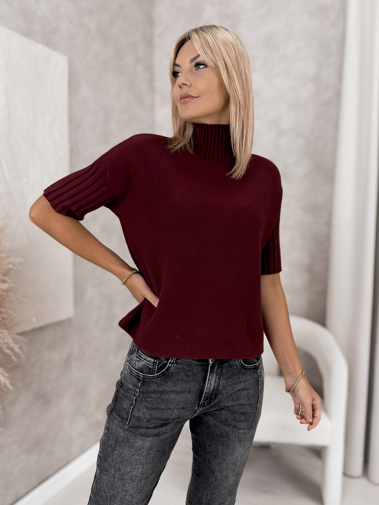 PULLOVER RAFFE BORDEAUX