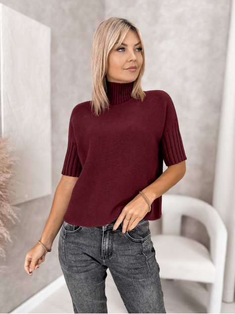 SWEATER RAFFE BORDEAUX