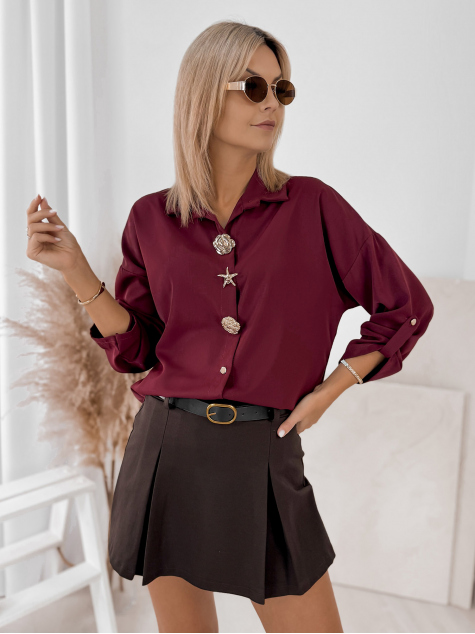 CHEMISE WILKINS BORDEAUX