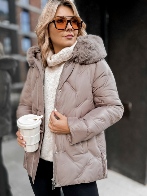 VESTE BENONI BEIGE FONCÉ