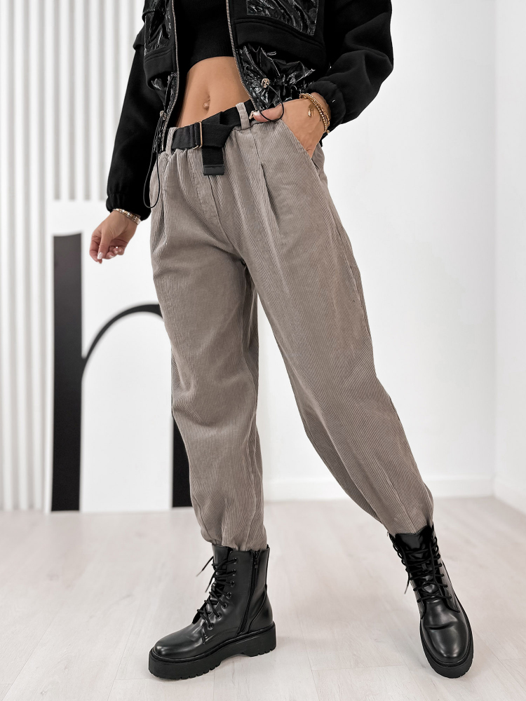 PANTALONI CORDUROY AMADO GRI