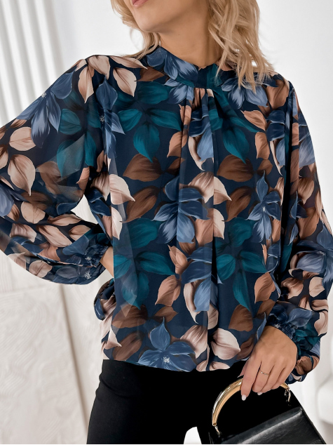 BLUSE SCHÖNES MARINEBLAU