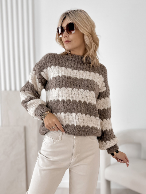 SWEATER FOYLE DARK BEIGE