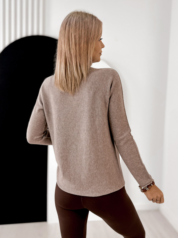 SWEATER AGNES DARK BEIGE