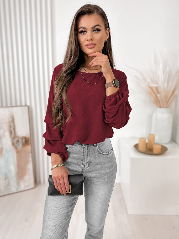 BLOUSE SUE BORDEAUX