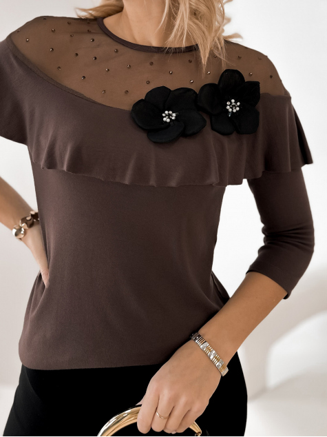 BLOUSE NORWOOD BROWN