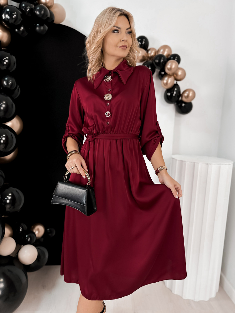 DRESS PERIGNY BURGUNDY