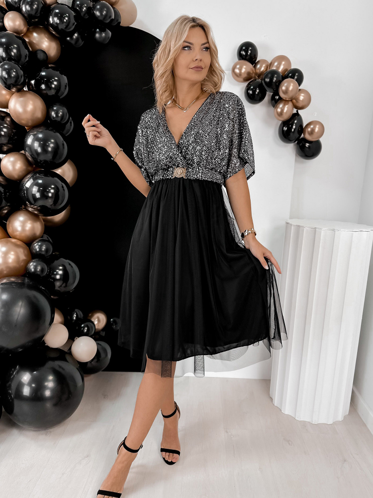 KLEID SILBERNE FONTELLENSCHWARZ