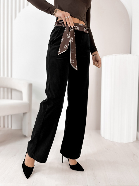 PANTALONI CORDUROY ENCINAR NEGRU