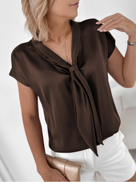 BLUSE ROXANA DUNKELBRAUN