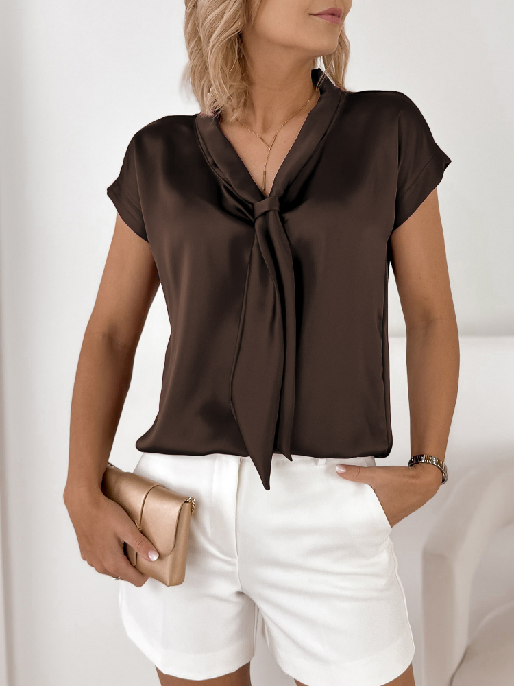 BLOUSE ROXANA BRUN FONCÉ