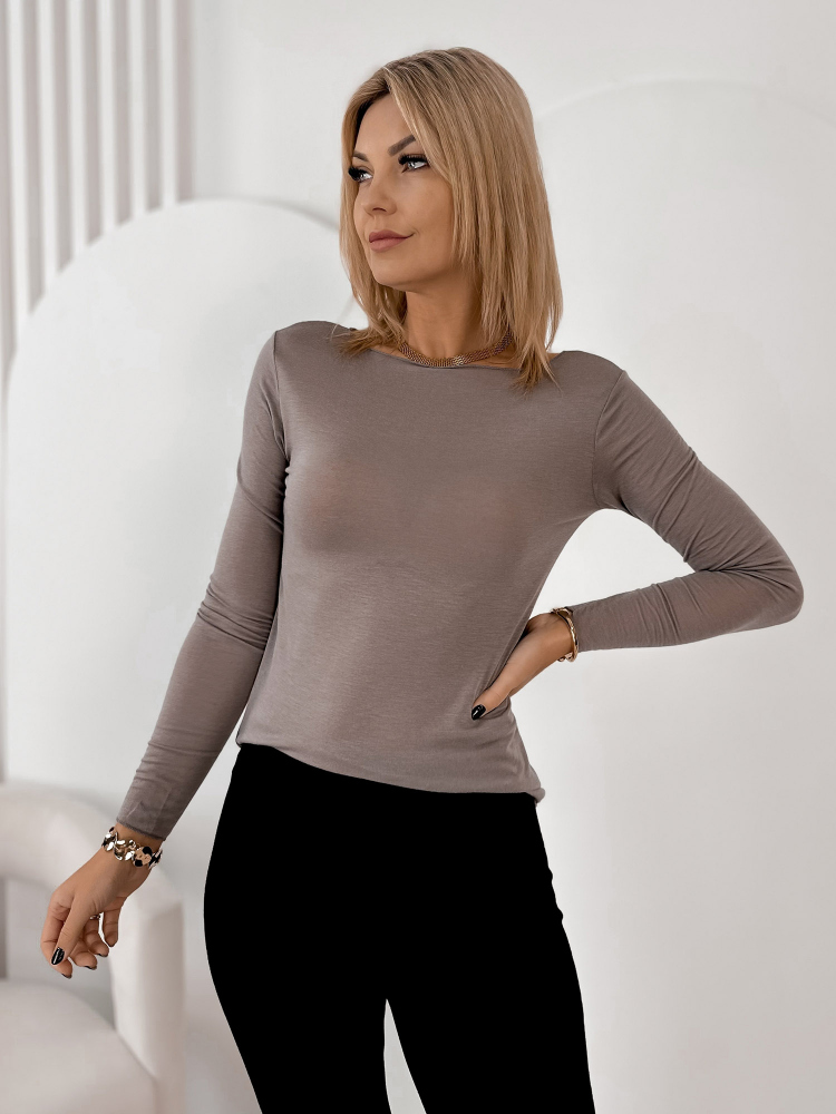 BLOUSE TONALE DARK BEIGE