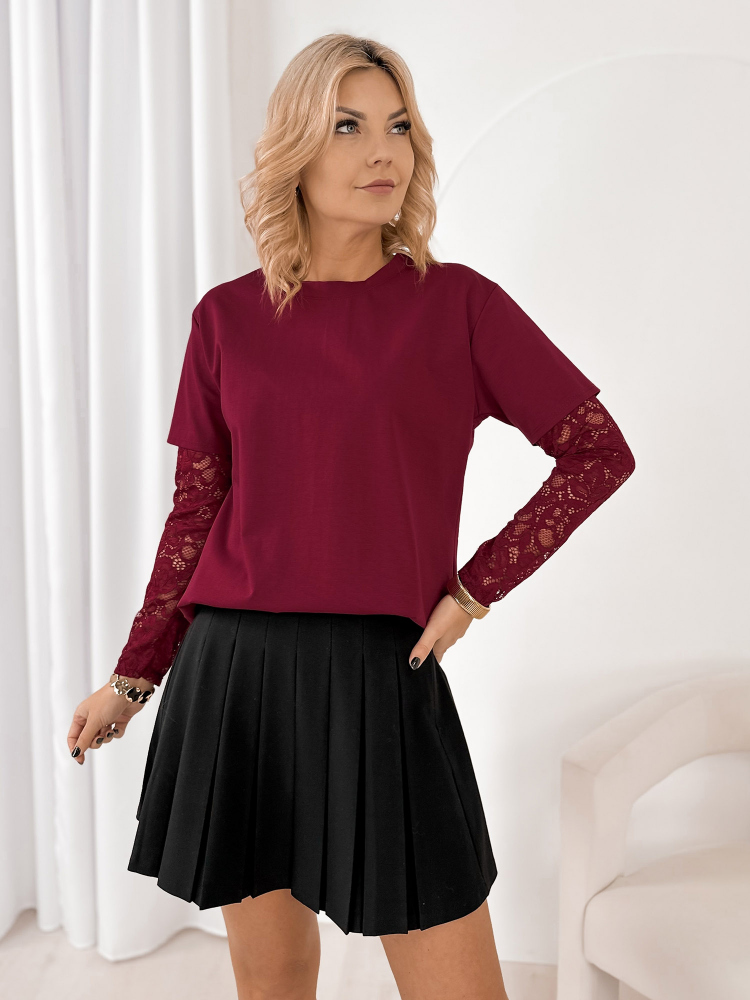 BLOUSE GELLATO BURGUNDY