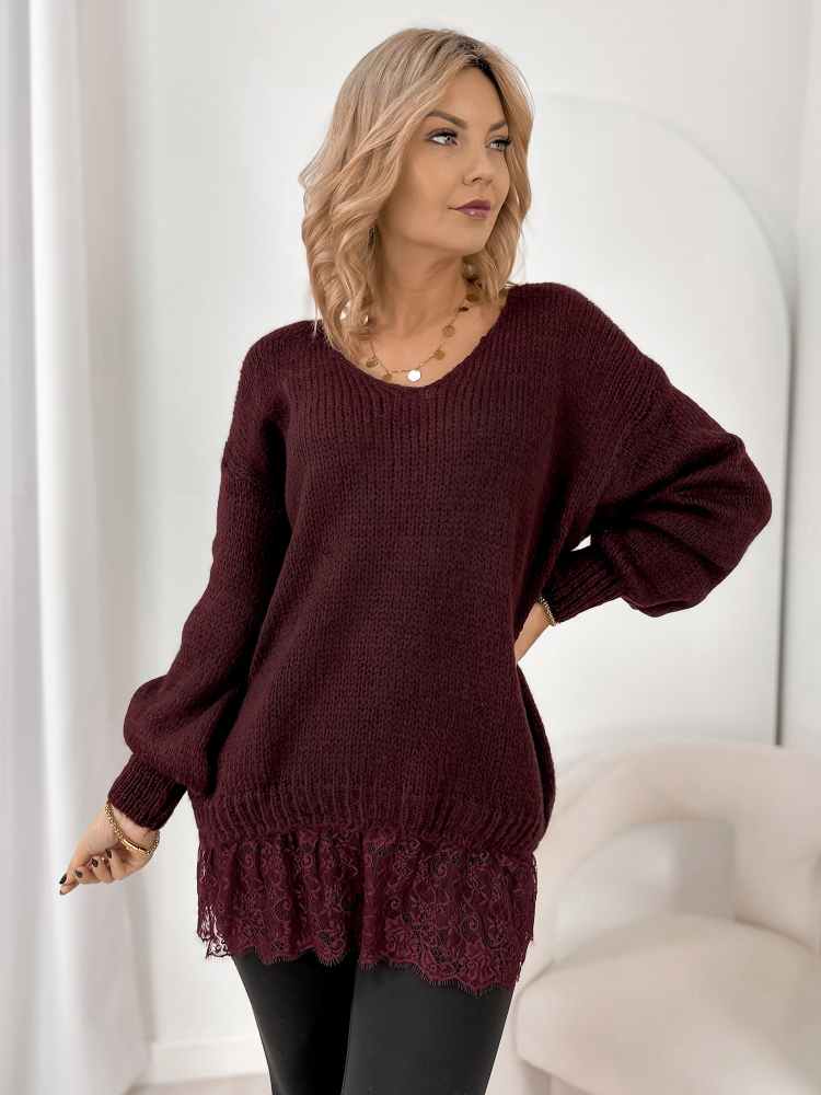 PULOVER SUCRE BORDEAUX